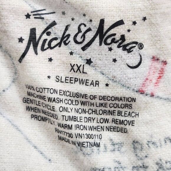 Nick & Nora How to Sew A Sock Monkey Pajamas Y2k Size XXL Plus Size - Picture 10 of 16